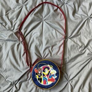 Target DC Superhero Girls Round Bag - Red and Blue